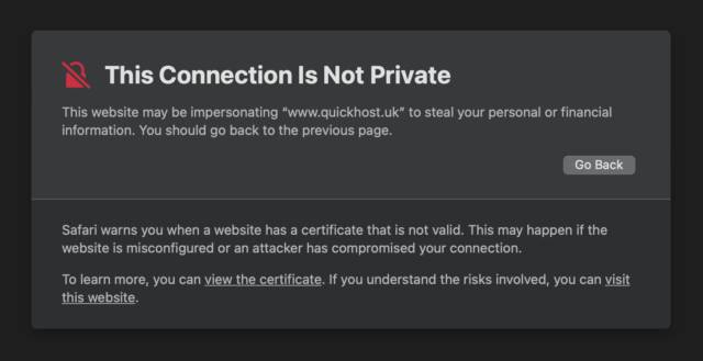 safari ssl error