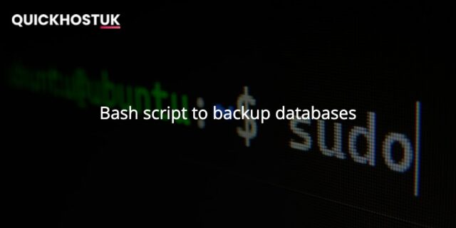 Bash script to backup databases