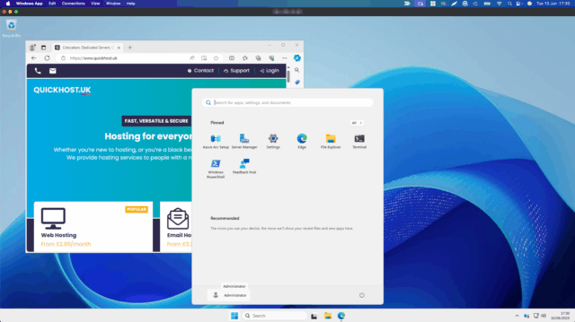 QuickHost Windows Server 2025 VPS with NVMe