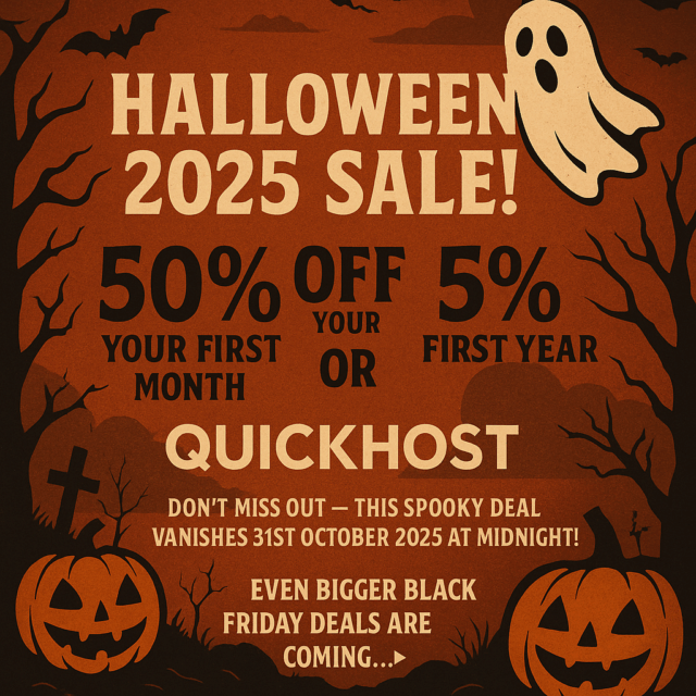 QuickHost Halloween Sale 2025