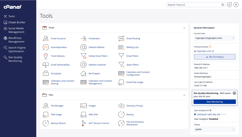 cPanel Overview